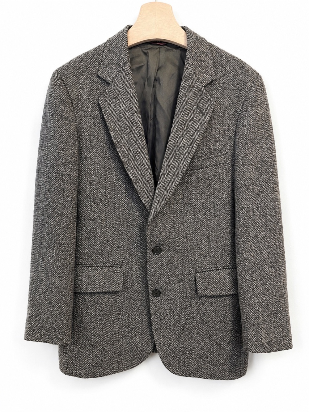 Ira Michael Jacket Blazer Sports Coat Tweed 40R Wool Made In USA Gray Classic